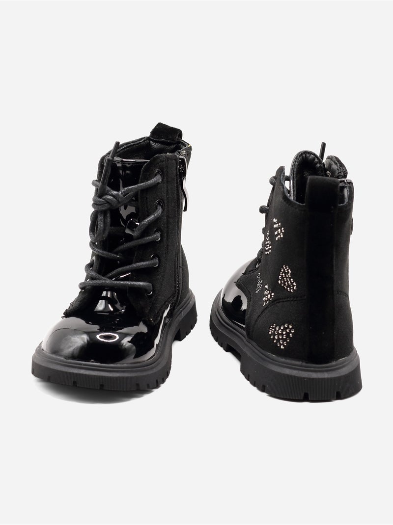 Botas com padrões Preto - Kiabi