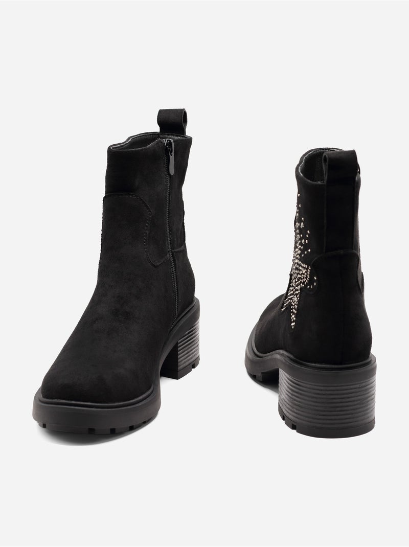 Botas com padrões Preto - Kiabi