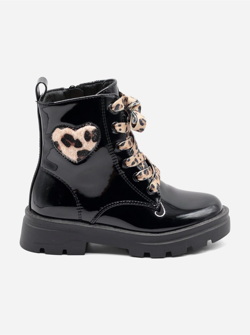 Botas com padrões Preto Preto Preto - Kiabi