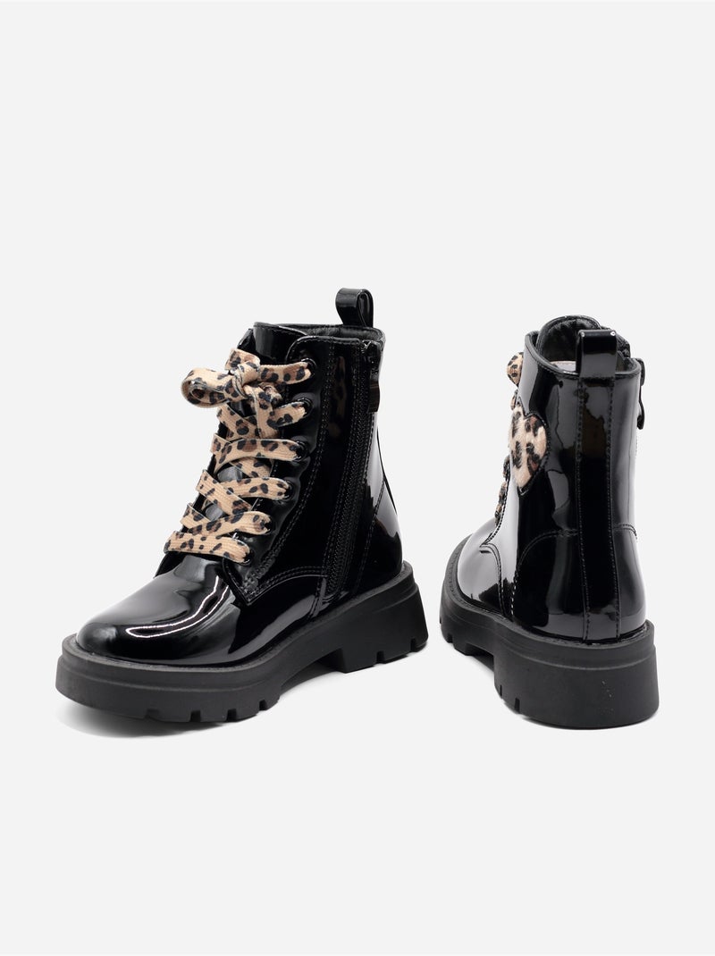 Botas com padrões Preto Preto Preto - Kiabi