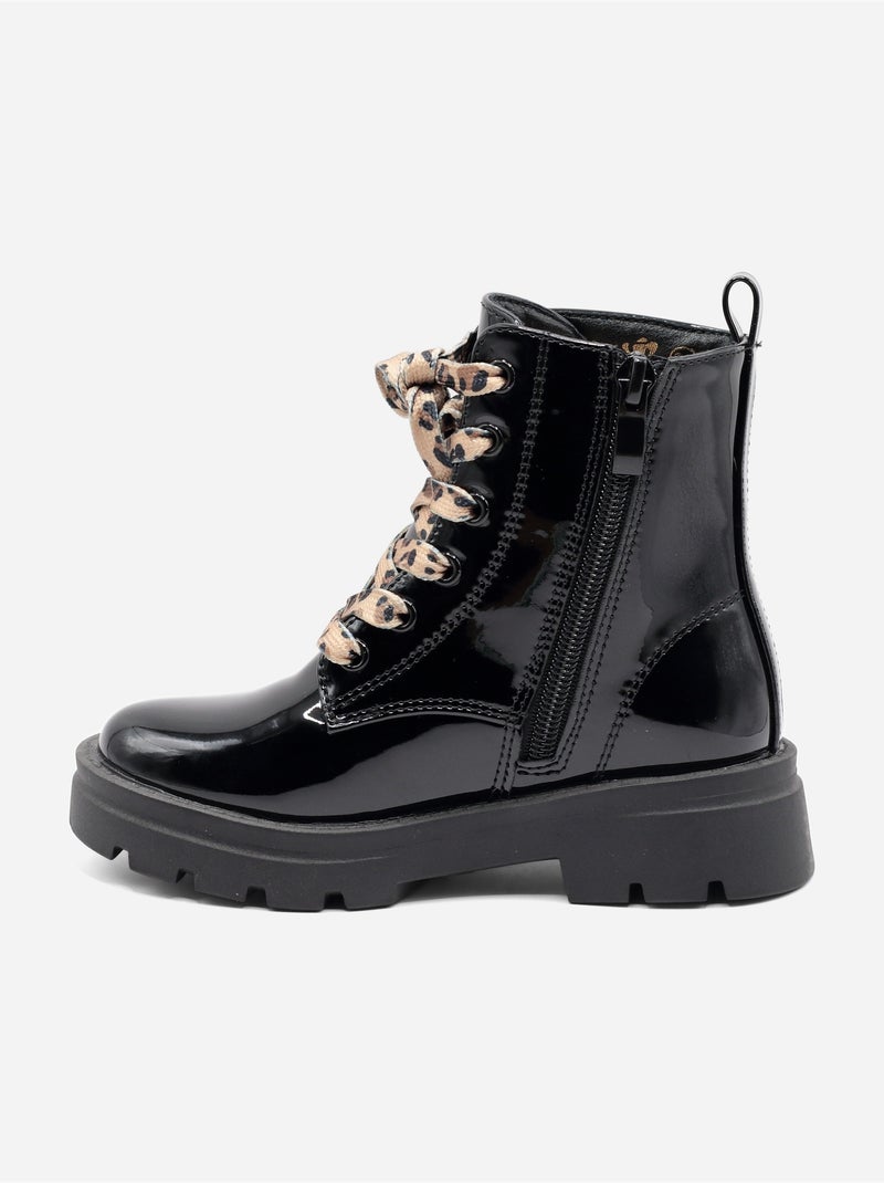Botas com padrões Preto Preto Preto - Kiabi