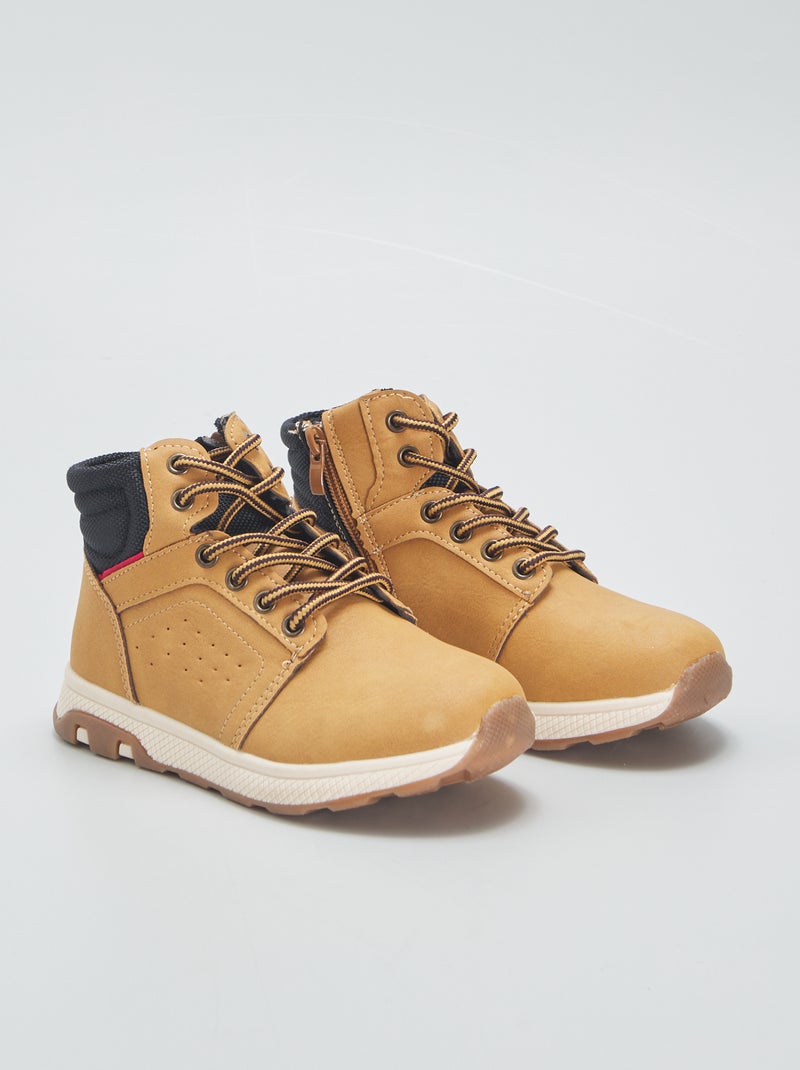 Botas com sola de desporto CASTANHO - Kiabi