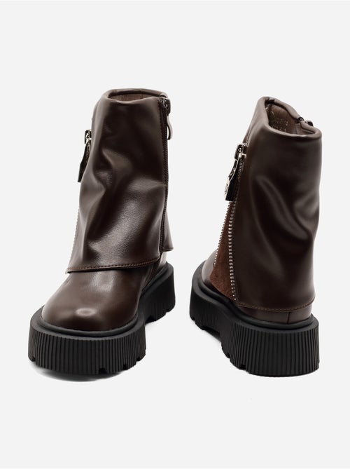 Botas com sola dentada - Kiabi Botas com sola dentada - Kiabi