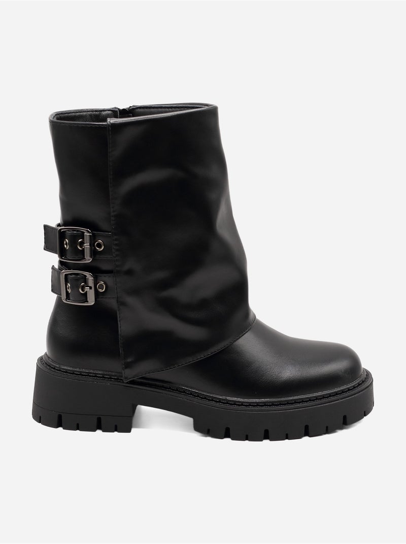 Botas com sola dentada Preto - Kiabi