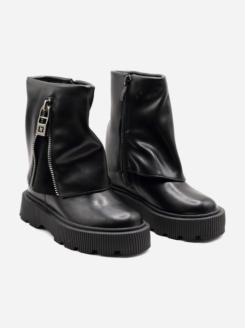 Botas com sola dentada - Kiabi Botas com sola dentada - Kiabi