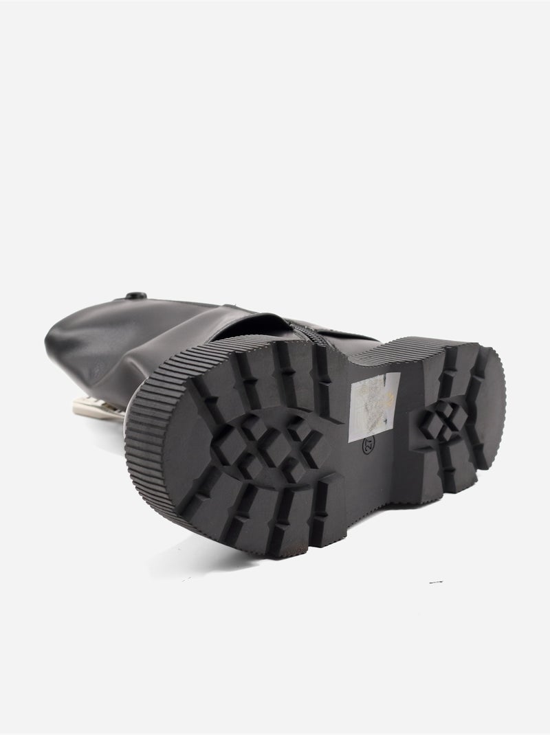 Botas com sola dentada Preto - Kiabi