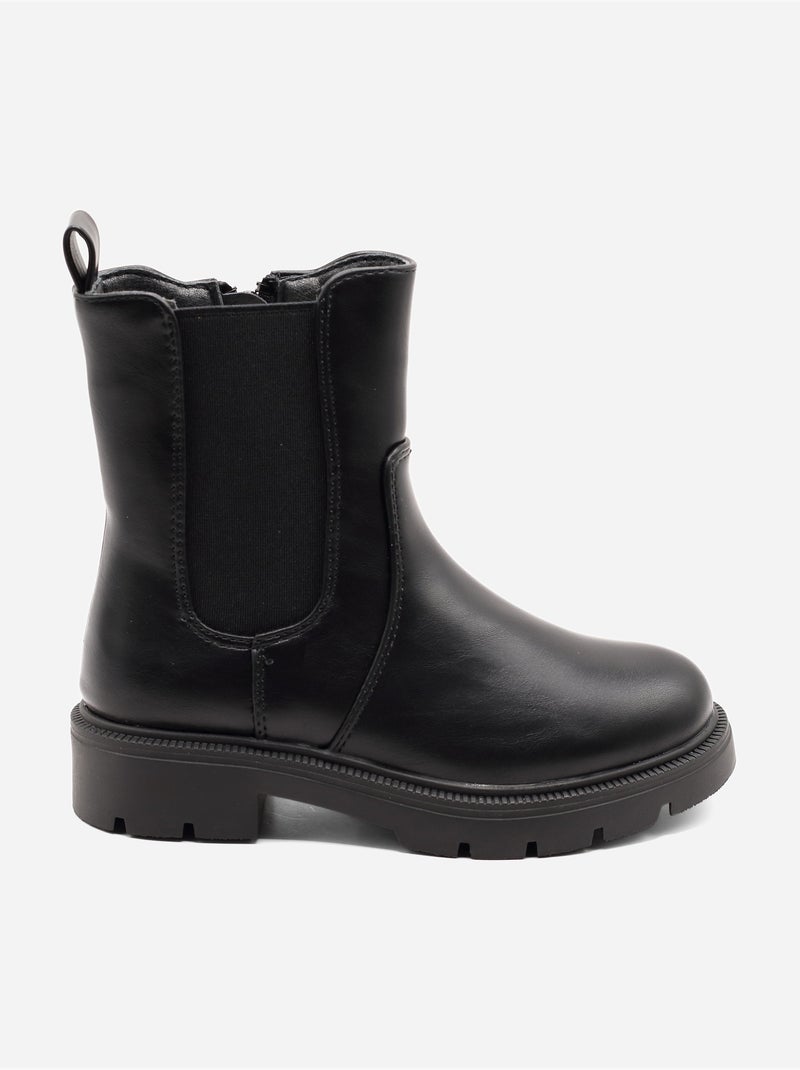 Botas com sola dentada Preto - Kiabi