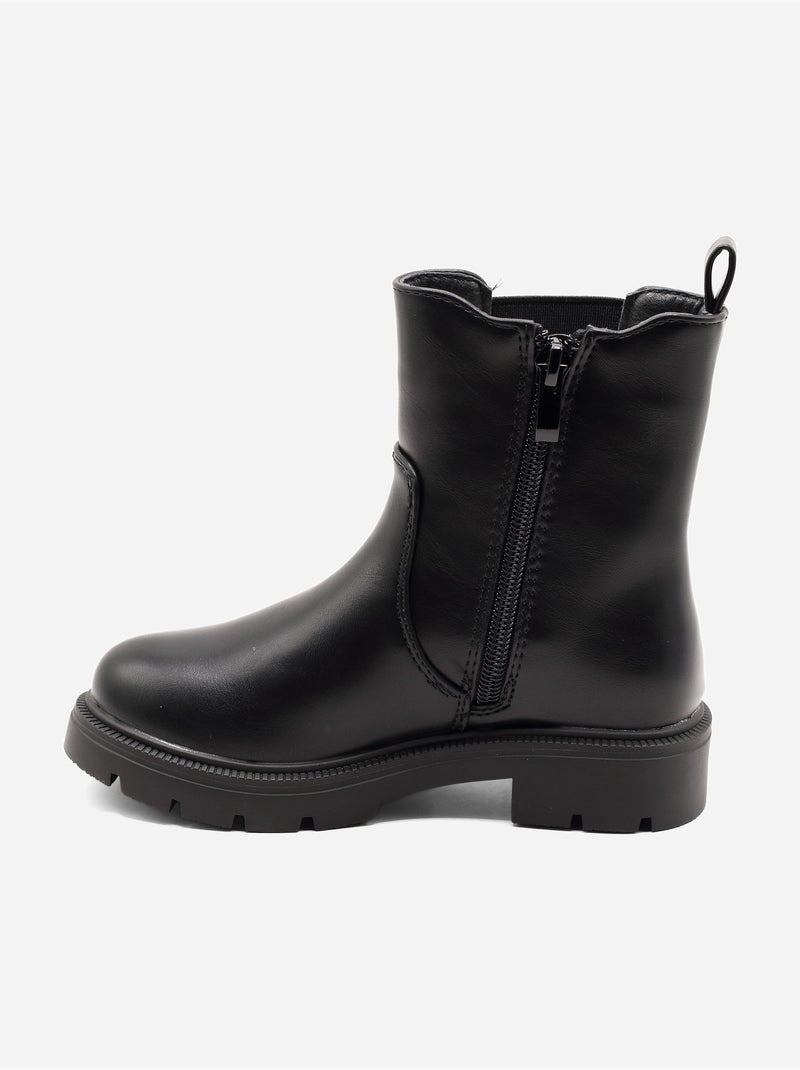 Botas com sola dentada Preto - Kiabi