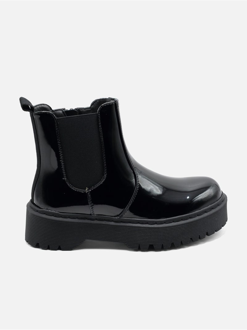 Botas com sola dentada Preto Preto - Kiabi