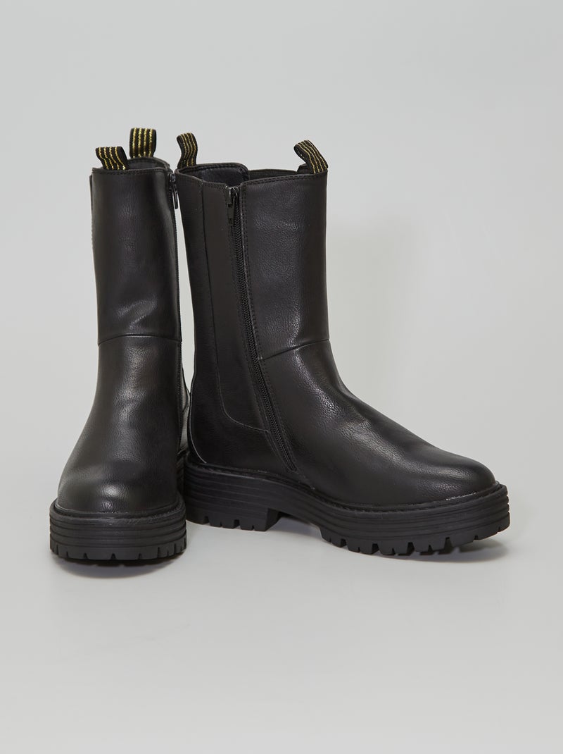 Botas com solas grossas Preto - Kiabi