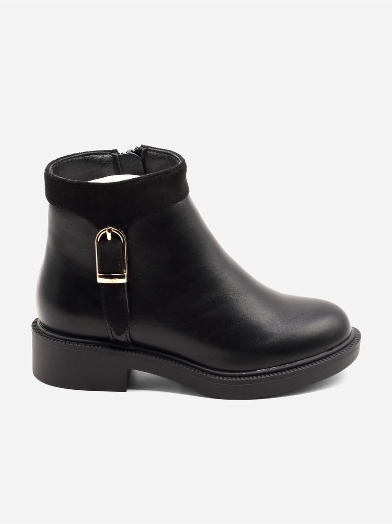 Botas com tira Preto - Kiabi