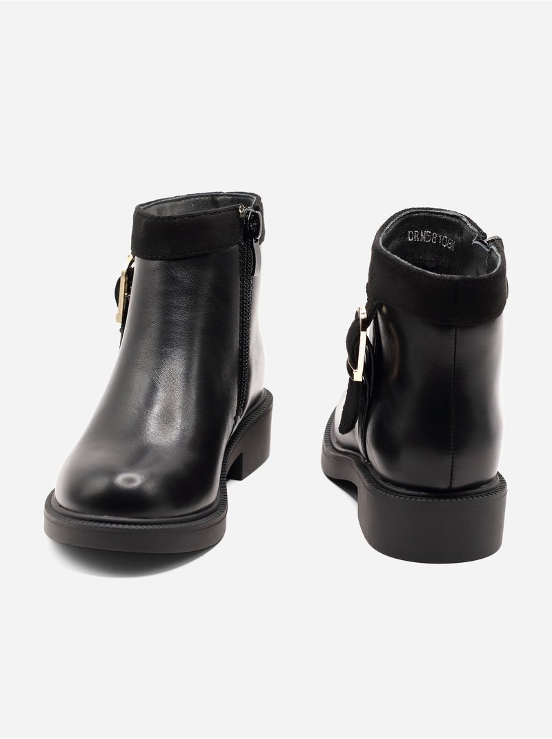 Botas com tira Preto - Kiabi