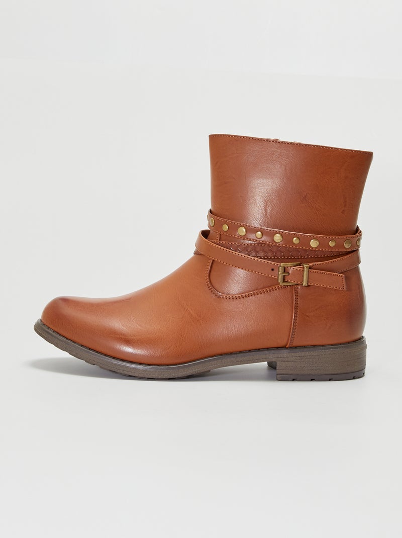 Botas com tiras BEGE - Kiabi