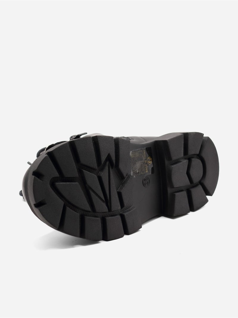 Botas com um laço decorativo Preto fosco - Kiabi