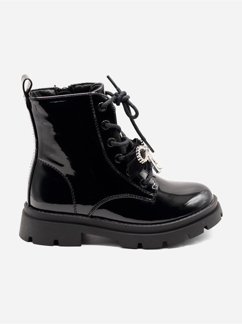 Botas com um laço decorativo Preto - Kiabi