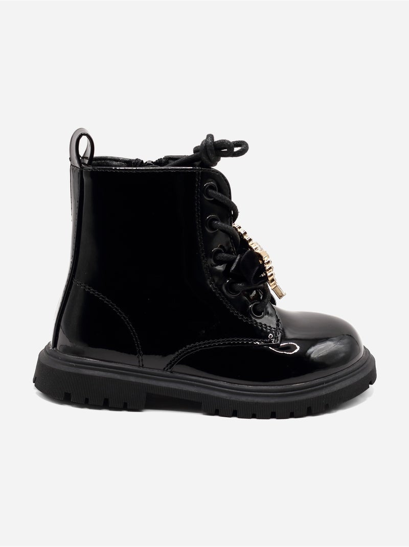 Botas com um laço decorativo Preto - Kiabi
