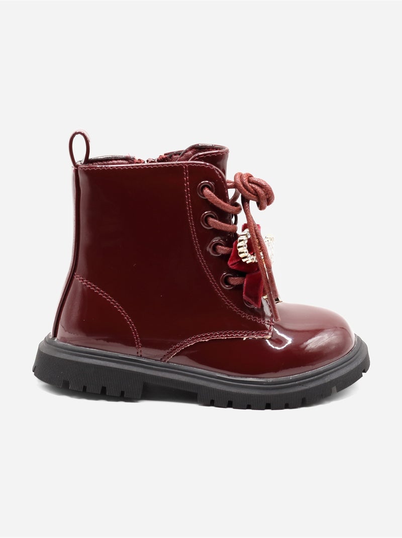 Botas com um laço decorativo Vermelho - Kiabi