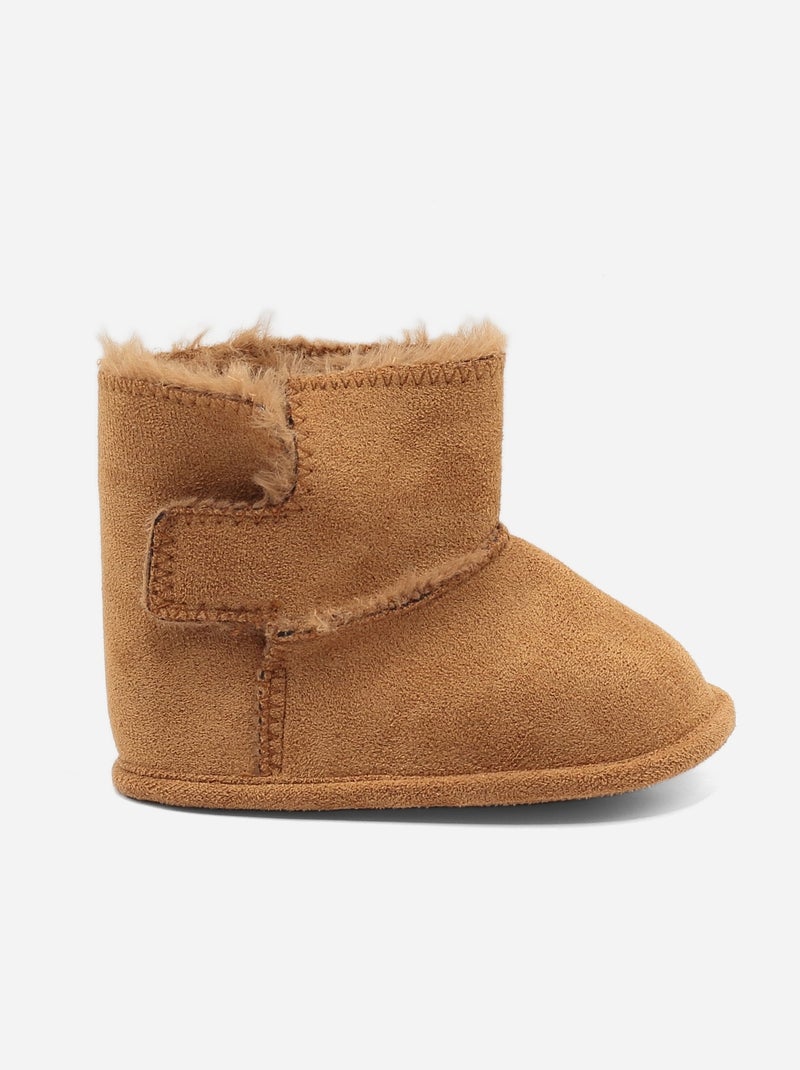 Botas com velcro Camelo - Kiabi