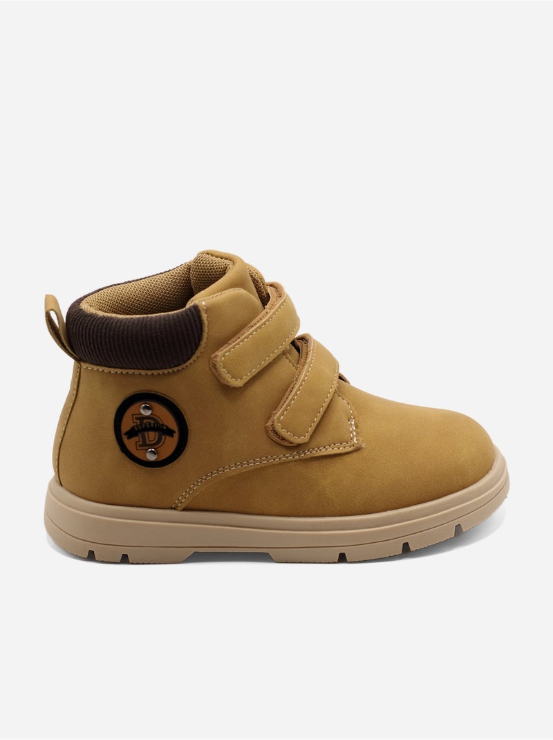 Botas com velcro Camelo - Kiabi