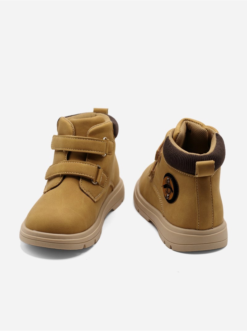 Botas com velcro Camelo - Kiabi