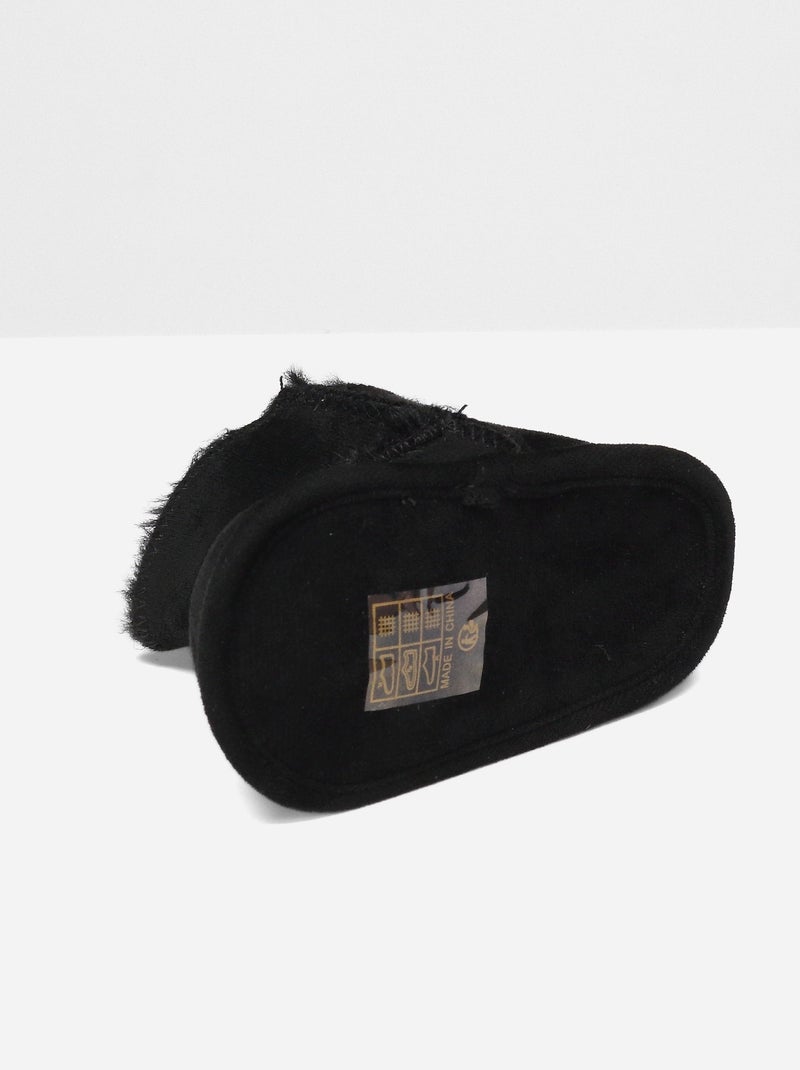 Botas com velcro Preto - Kiabi