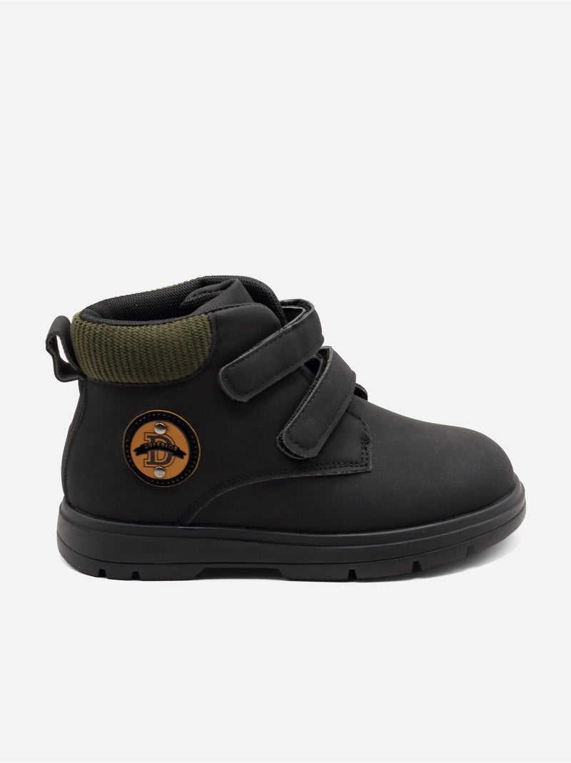Botas com velcro Preto - Kiabi