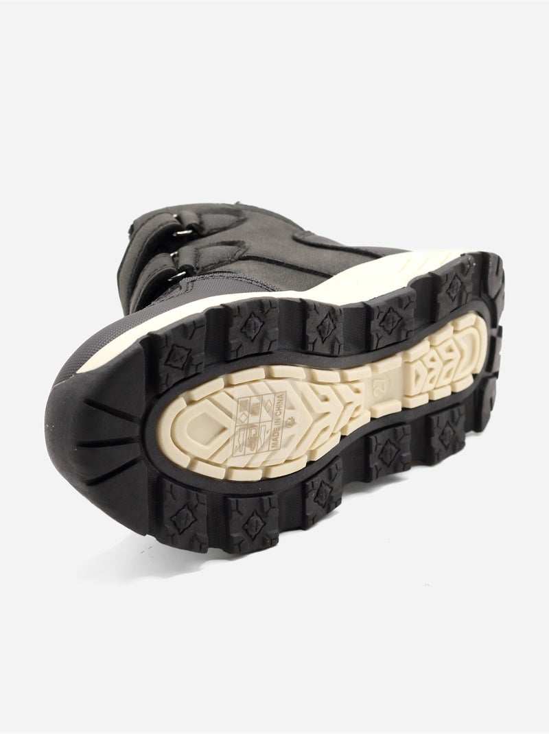 Botas com velcro Preto - Kiabi