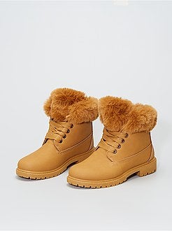 Botas com volta do tornozelo tipo pelo - Kiabi