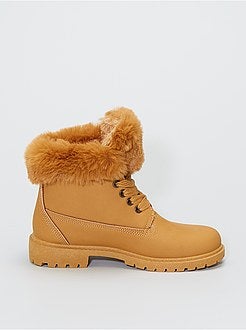 Botas com volta do tornozelo tipo pelo - Kiabi