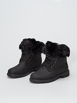 Botas com volta do tornozelo tipo pelo - Kiabi