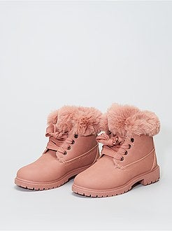 Botas com volta do tornozelo tipo pelo - Kiabi