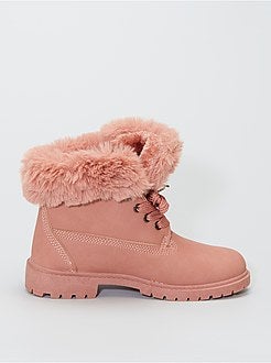 Botas com volta do tornozelo tipo pelo - Kiabi