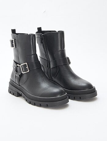 Botas curtas unicolor