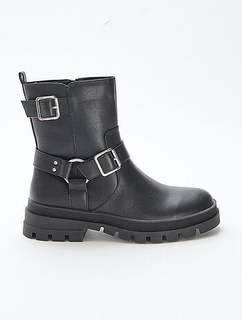 Botas curtas unicolor