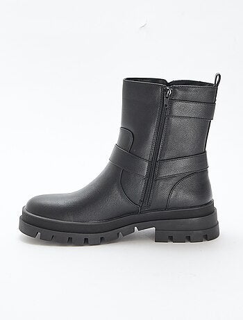 Botas curtas unicolor