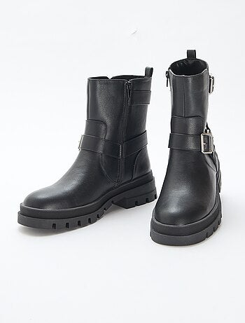 Botas curtas unicolor