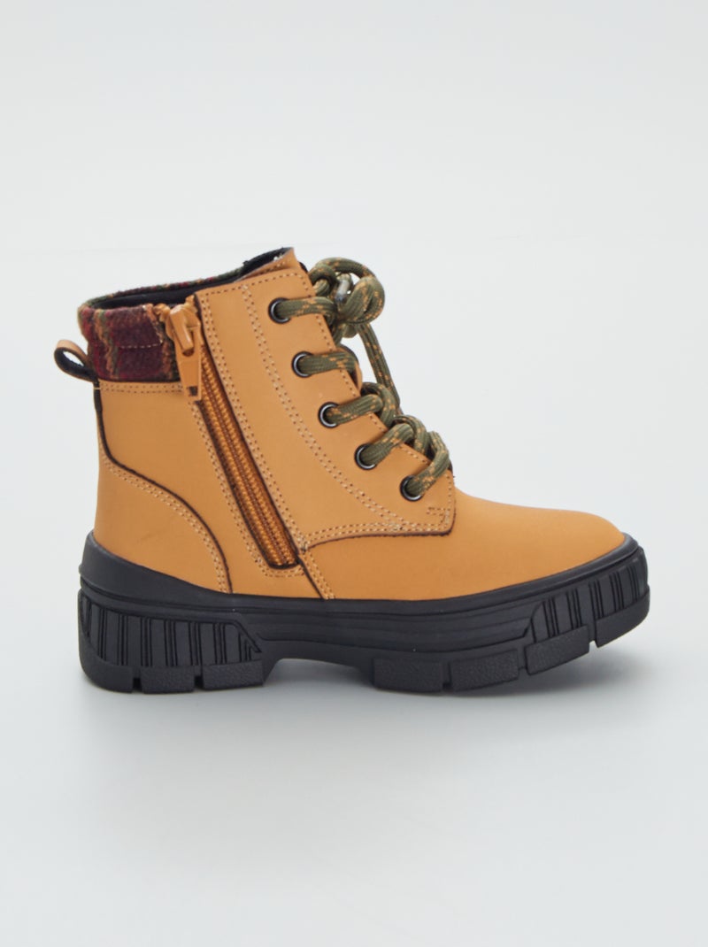 Botas de caminhada fáceis de calçar BEGE - Kiabi