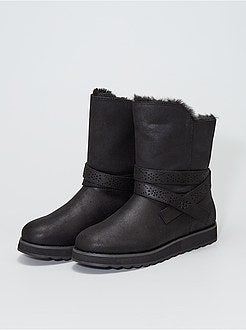 Botas de camurça sintética forradas suaves - Kiabi