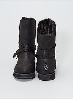 Botas de camurça sintética forradas suaves - Kiabi