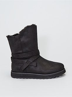 Botas de camurça sintética forradas suaves - Kiabi