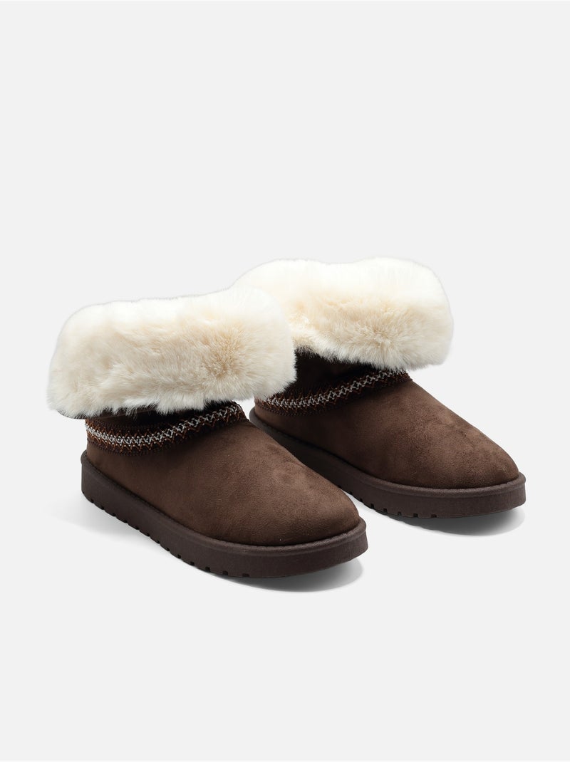 Botas de cano alto Castanho - Kiabi