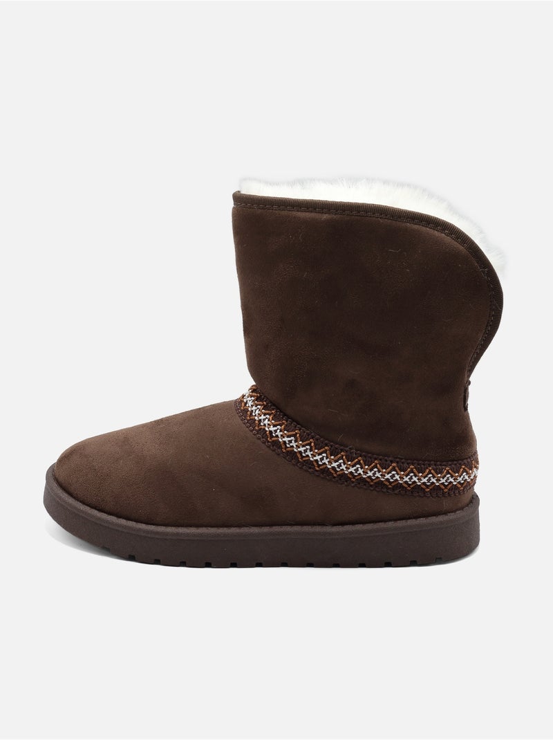 Botas de cano alto Castanho - Kiabi