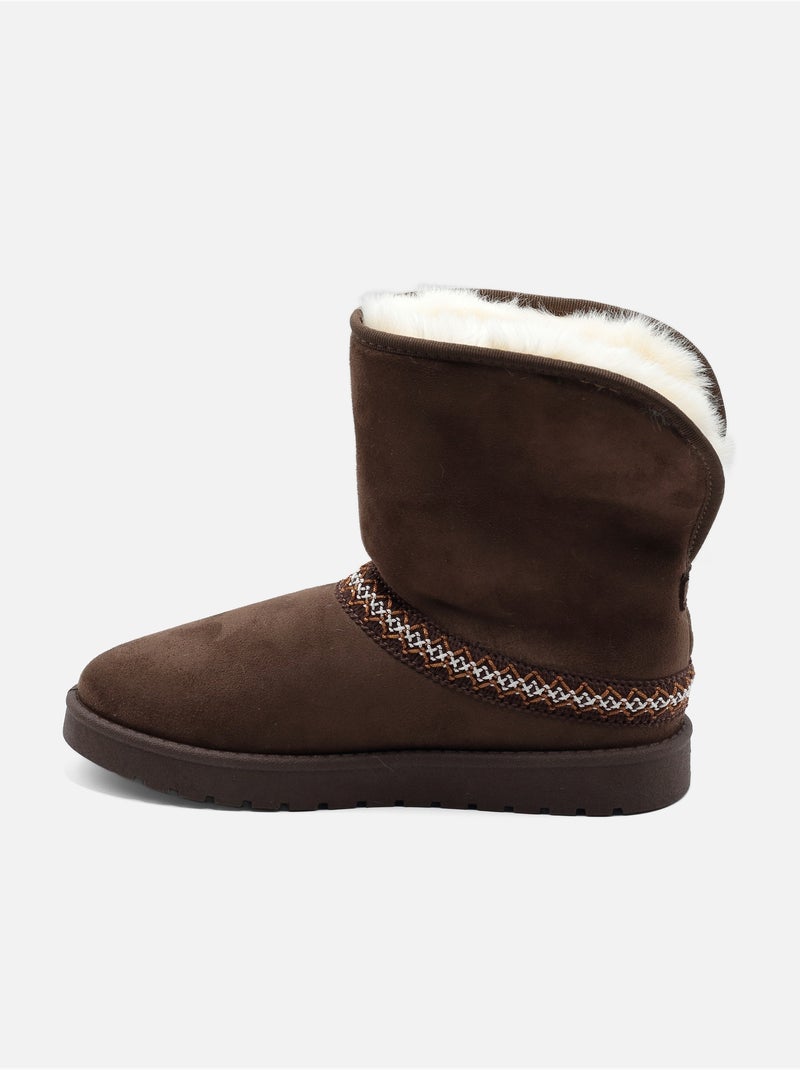 Botas de cano alto Castanho - Kiabi