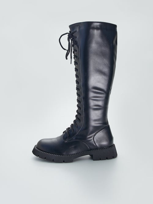 Botas de cano alto com atacadores de fantasia - Kiabi