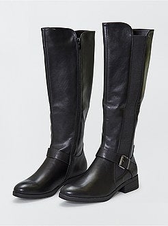 Botas de cano alto com fivela - Kiabi