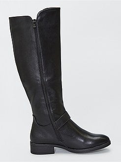 Botas de cano alto com fivela - Kiabi