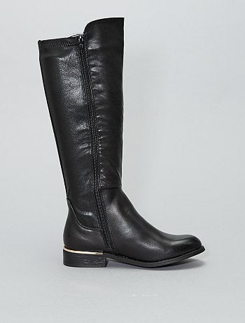 Botas de cano alto com tachas - Kiabi