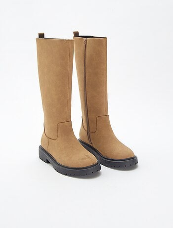 Botas de cano alto em pele sintética