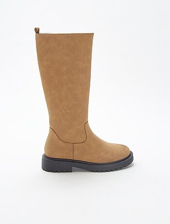 Botas de cano alto em pele sintética