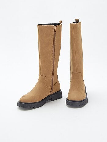 Botas de cano alto em pele sintética